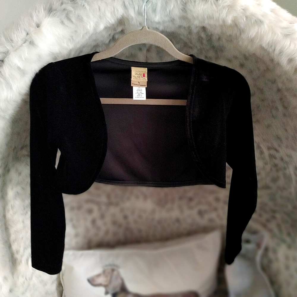 Youth girl designer shrug by Florence Eiseman, size 10